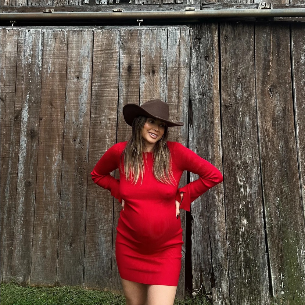 NEW! Starlow Red Dress Knitted Long Sleeve
